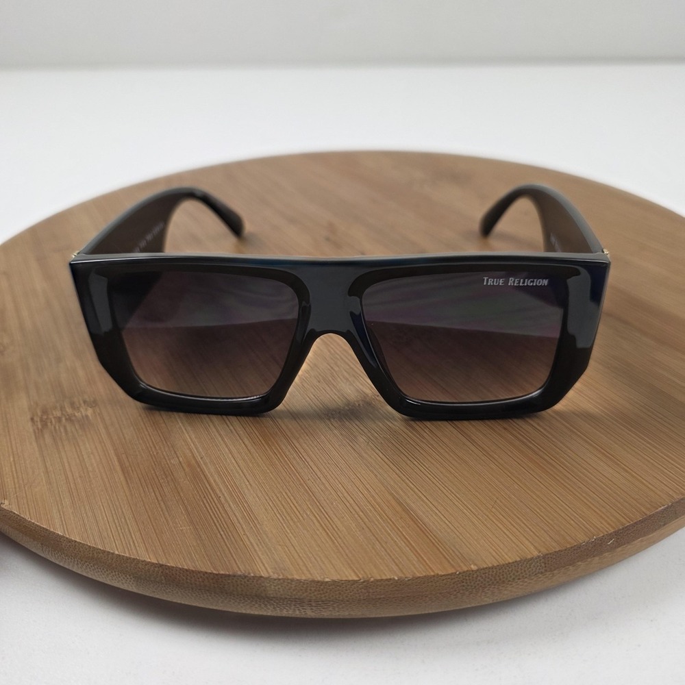True Religion Sunglasses Mens One Size Black Gray Square Oversized TRM1894X